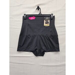 Maidenform Womens High Waist Boyshort Shapewear Black Firm Control 2XL NWT